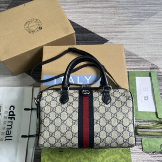Gucci Ophidia series mini handbag Model:772061. Size: 17.5 (length) x 26.5 (width) x 14cm (thickness) Color: blue/pvc