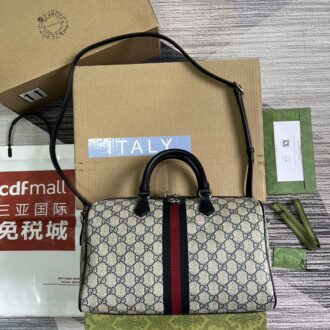 Gucci Ophidia series mini handbag Model:772065. Size: 20 (length) x 31 (width) x 16.5cm (thickness) Color: blue/pvc