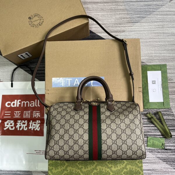 Gucci Ophidia series mini handbag Model:772065. Size: 20 (length) x 31 (width) x 16.5cm (thickness) Color: brown/pvc
