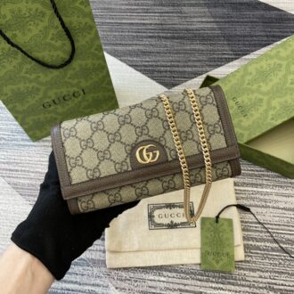Gucci Ophidia series mini handbag Model:772309. Dimensions: 19x10x3.5 cm. Color: brown/pvc.