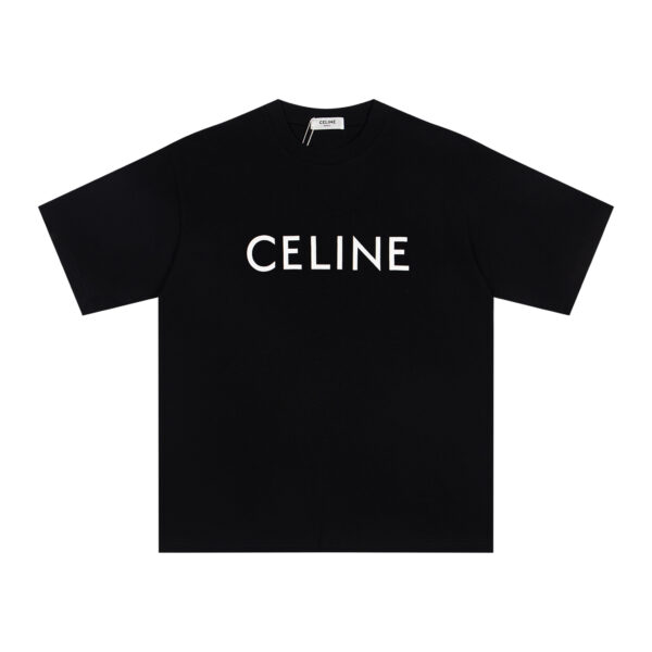 CELINE Classic Letter Print Basic T-Shirt Made from thick plain-weave cotton Model Number: MLAM012