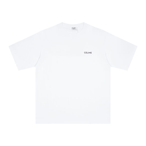 Brand: CELINE Classic Small Letter Print Basic T-Shirt Model Number: MLAM013