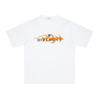 Givenchy GVC 2024 New Flame Print T-Shirt Made from 50-thread double-ply fabric for extra durability and softness Model Number: MLAM014