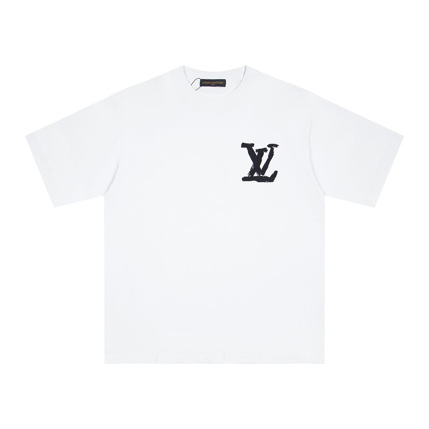 LOUIS VUITTON 2025S New Collection Runway Graffiti Letter Logo Print T-shirt ✔️ Design Details: Fabric: 280g 36-count active eco-friendly fabric
