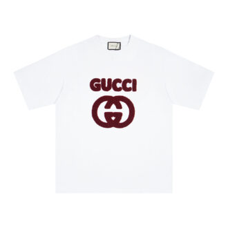 GUCCI 2025S New Collection Gucci Round Neck Short Sleeve T-shirt  ✔️ Design Details:  Fabric: 280g 36-count active eco-friendly fabric