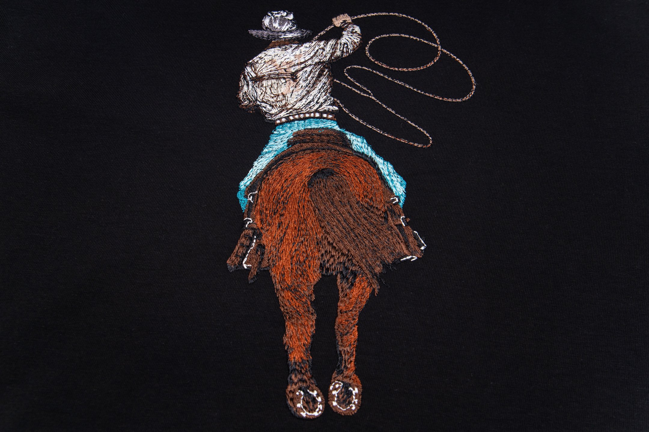 Louis Vuitton / Western Cowboy Heavy Embroidery Short Sleeve T-shirt - Image 5