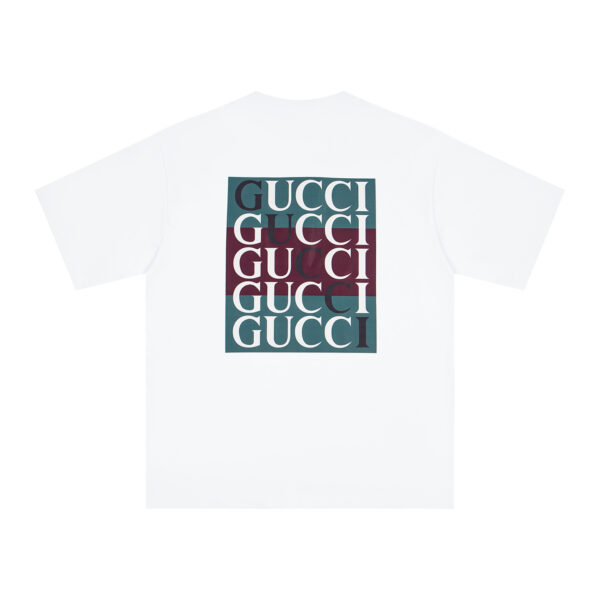 Gucci / Front and back printed short-sleeve T-shirt  ✔️ Design Details:  Made from 280g 40-count combed cotton fabric