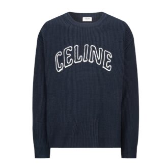 Celine 24SS Hollow Embroidered Crewneck Sweater Product Number: JJA P360 crafted from 100% pure wool yarn fabric weighs 700g