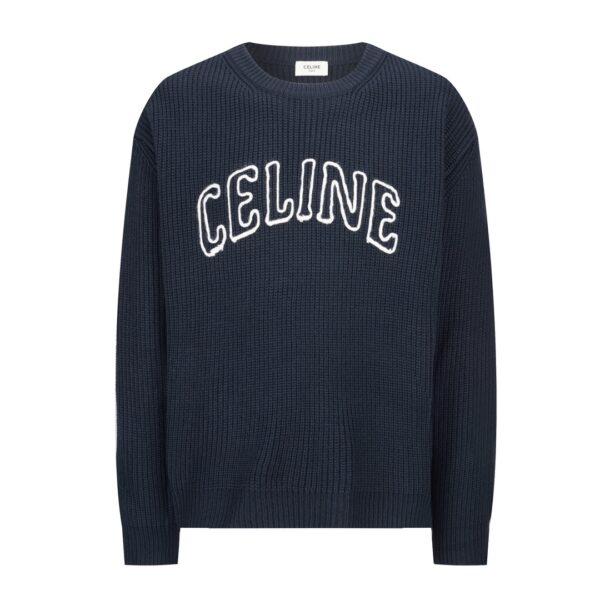 Celine 24SS Hollow Embroidered Crewneck Sweater Product Number: JJA P360 crafted from 100% pure wool yarn fabric weighs 700g