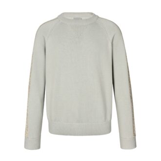 CD 20FW Jacquard Woven Band Crewneck Sweater (Navy Blue) Product Number: JJA expertly crafted from cotton plain-knit fabric