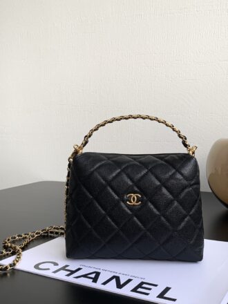 24A Handle Lunchbox Bag - Black & Gold Version: Premium Platinum Edition  Size: 19 × 14 × 7 cm