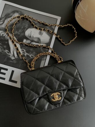 24B Chain Handle Boxy Bag – Almond Color  Premium Platinum Edition 💎✨  Size: 14 × 19 × 8.5 cm