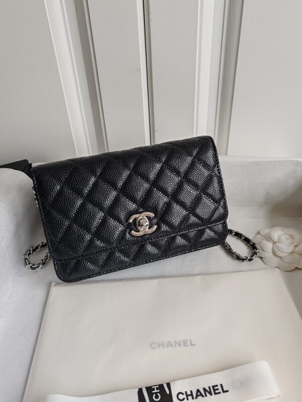 Chanel Button WOC with Ball Pattern / Lambskin Model: 0253