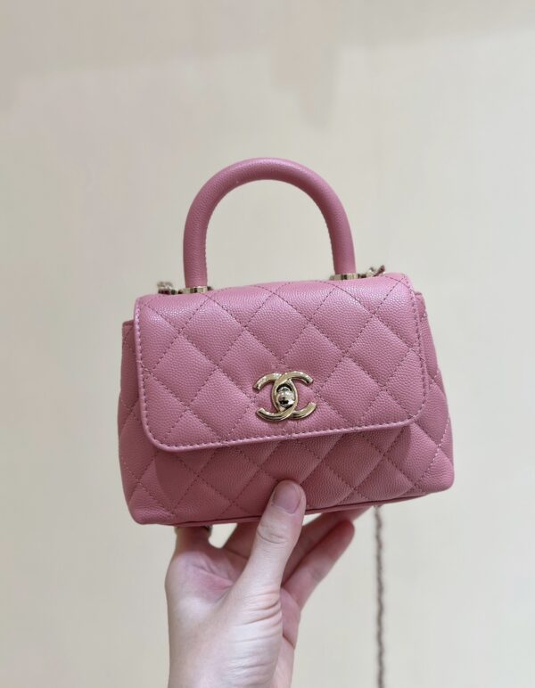 Chanel Classic Timeless Coco Handle Nano 24K Model: AP4844 Size: 11.5 × 14.5 × 5.5 cm