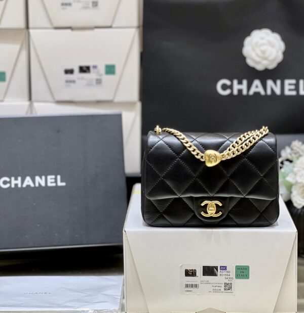 Chanel  25C Early Spring Collectionc Material: Original Genuine Lambskin Size: 20 × 14 × 8 cm