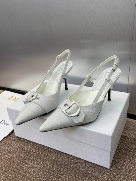 Dior 2025 Early Spring New Arrival Pointed Toe Color-Blocked Mule Sandals