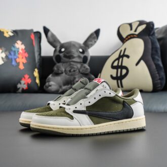 P Travis Scott x Air Jordan Low OG "Medium Olive" LJPure Original logo ， ， ， ‼ Size