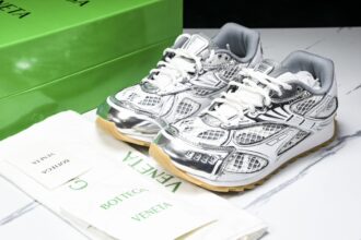 【M】Bottega Veneta Orbit Silver White